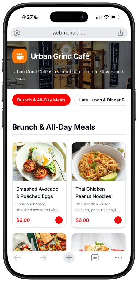 WebMenu - Public Menu Display